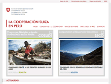 Tablet Screenshot of cooperacionsuizaenperu.org.pe